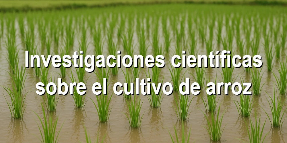 Investigaciones científicas sobre el cultivo de arroz