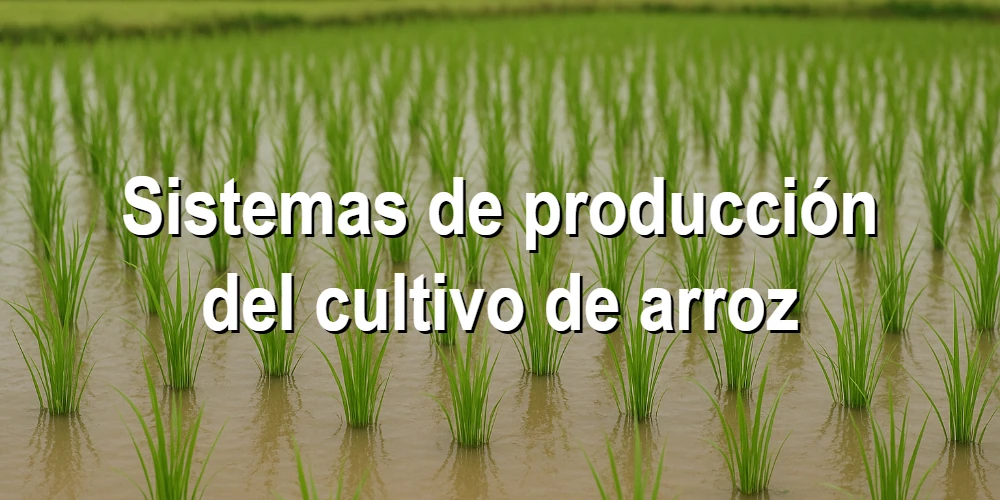 Sistemas de producción del cultivo de arroz