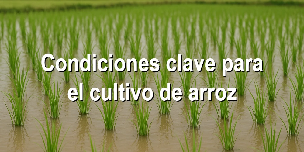 Condiciones clave para el cultivo de arroz