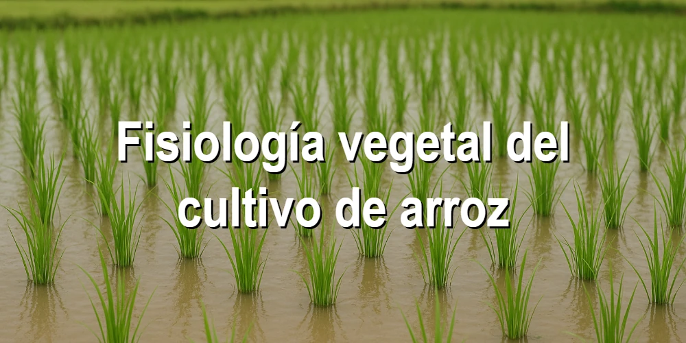 Fisiología vegetal del cultivo de arroz