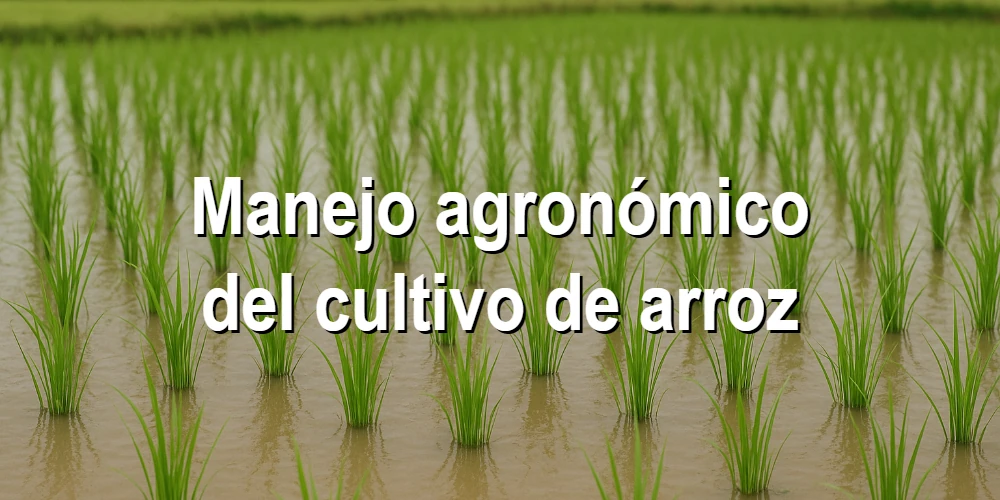 Manejo agronómico del cultivo de arroz